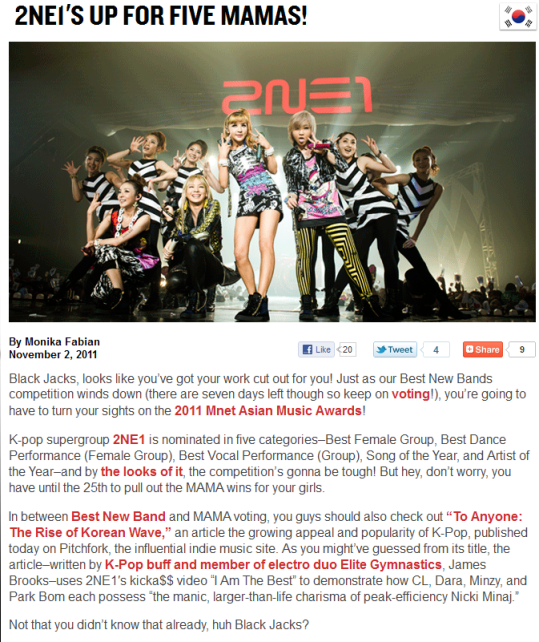 2NE1′s Up For Five MAMAs! - MTV IGGY_1320281825603